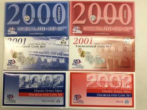 2000 2001 2002 2003 2004 2005 2006 2007 2008 2009 米国造幣局セット 10 個セット #1