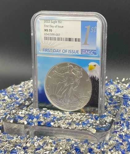 2022年 1ドル シルバーイーグル 発行初日 NGC MS70 レア イーグルホルダー ミント スポットレス