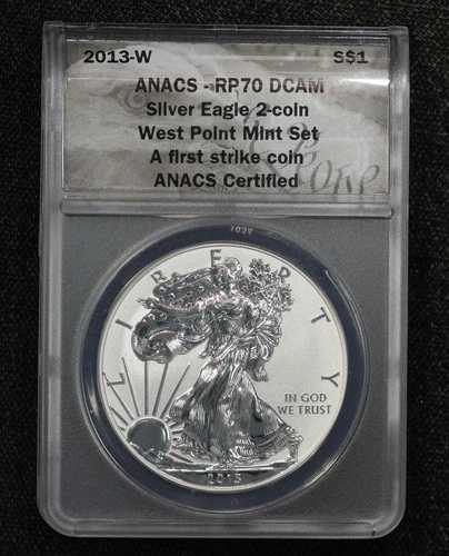 2013-W リバースプルーフ シルバーイーグル $1 ANACS RP70 DCAM 2IFD
