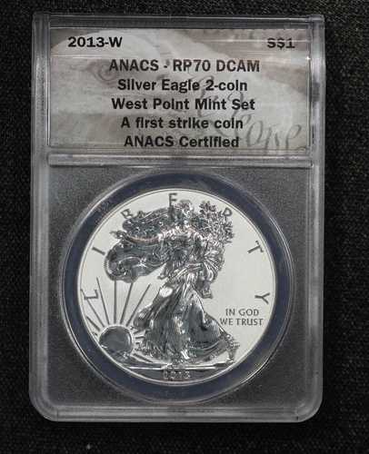2013-W リバースプルーフ シルバーイーグル $1 ANACS RP70 DCAM 2APL