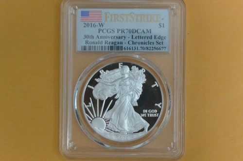 2016年 Wプルーフ シルバーイーグル レーガンコイン クロニクルセット PCGS PR70 DCAM FS