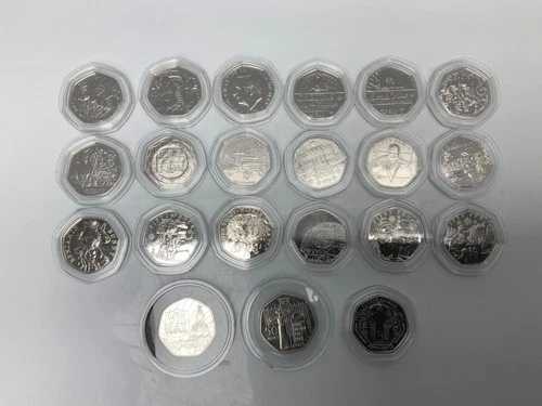 50ペンス硬貨コレクション 21枚入り 未流通 ケース入り