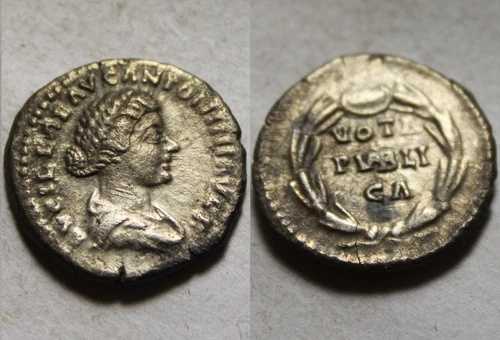 希少な本物の古代ローマ銀貨デナリウス ルシウス ヴェルス ルシラ リース 61,105円