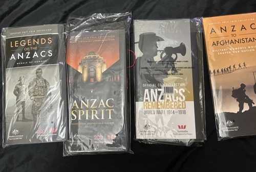 2015年から2018年までのANZACコインセット4種の完全コレクション