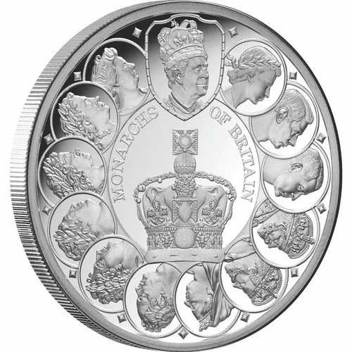 2024年 英国君主とチャールズ3世 1ドル 1オンス 銀貨 プルーフ 1000 ミンタグ