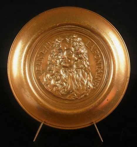 メダル番号 3/300 Sc Simon Cure Jean de La Fountain 詩人 Main 1743 1960