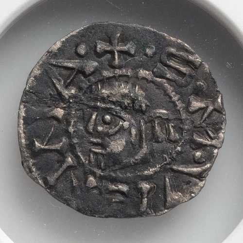 フランス 1100年 ヴィエンヌ・サン・モーリス大司教区 NGC デニール 中世コイン CROSS 244