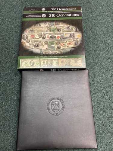 $10 一般セット - 3 $10 FRN フィラデルフィア - 1995、2001、2009 - SN 000003455A