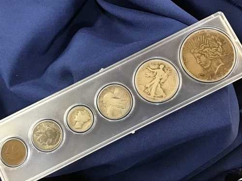 1904-1936年米国製 廃止型銀貨セット（ホイットマンホルダー入り）6枚 E0629