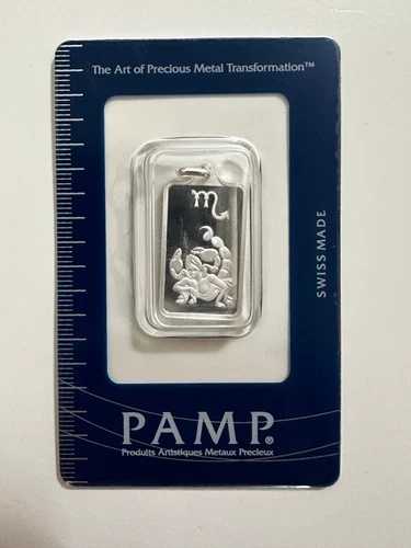 PAMP スイス 蠍座 ゾディアック ペンダント 5.2g ファイン シルバー ペンダント 999 非常に希少