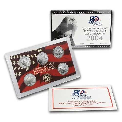 2004-S アメリカ造幣局 50 州シルバークォータープルーフセット サンフランシスコ - 62,315円