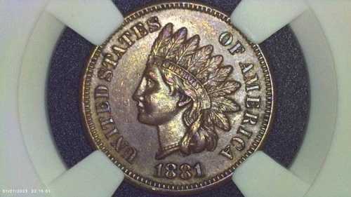1881年インディアンヘッド、Pミント*ソリッドジェム/素晴らしい色/トーンBU ++/MS - オリジナルコレクション|WORLD RESOURCE【QUEEN店】