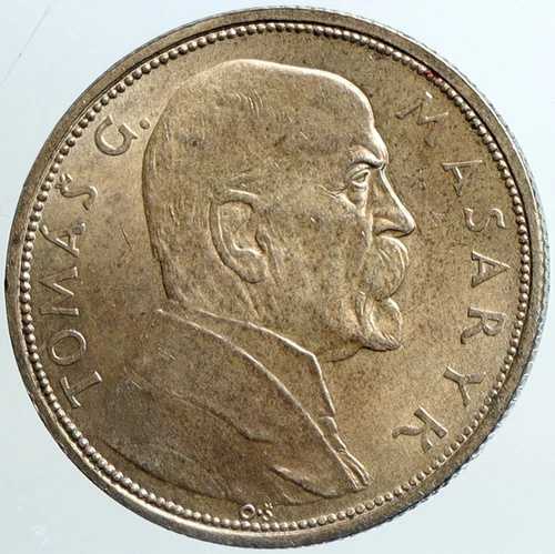 1928年 チェコスロバキア大統領 マサリク アンティーク プルーフ シルバー 10 コルン コイン i101468｜WORLD RESOURCE【QUEEN店】