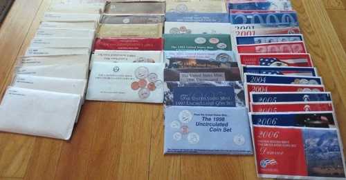 1971年から2006年までの造幣局セット アメリカ造幣局 34セット P&D 造幣局セット 未流通 COA 価値