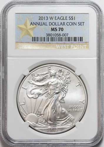 2013-W $1 アメリカンシルバーイーグル NGC MS70 - 年間ドルコインセット - タフコイン