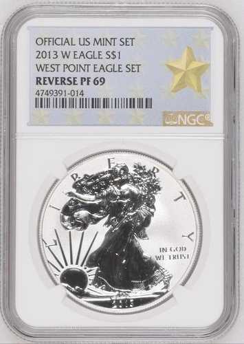 公式米国造幣局セット 2013 W イーグル $1 ウェストポイント イーグル セット リバース PT 69 $1 NGC
