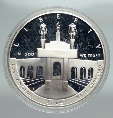 1984年 アメリカ合衆国 ロサンゼルス 第23回オリンピック プルーフ銀貨 i91232