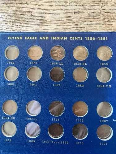 インドのペニーセット アルバムの一部 1857 - 1909 年 (1872 年のものも素敵です !!) 44 枚のコイン 送料無料