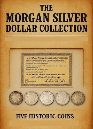ミントエラー - モルガン銀貨5枚セット - 1887年 - 1921年 ケース付き