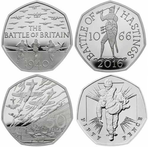 50ペンス軍事セットの50周年記念シルバープルーフ 67,155円