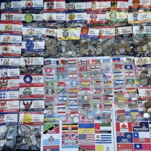 100カ国1000枚の外国コインセット 世界のコインコレクション