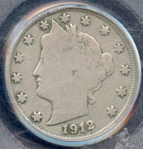 PCGS - リバティニッケル - 1912 S - 5セント - VG-10 - 3875