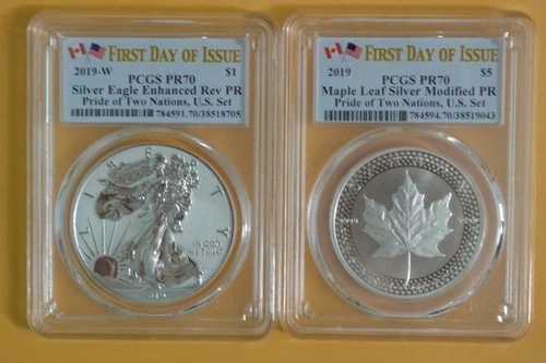2019年 プライド・オブ・ツー・ネイションズ 2枚セット PCGS PR70/PR70 発行初日