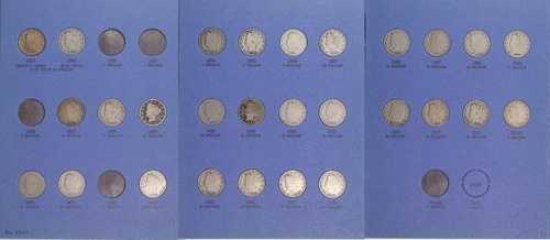 1883-1912年 リバティニッケルセット（85%コンプリート）、コイン28枚、低中級グレード、ヴィンテージフォルダー