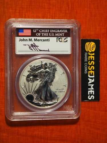 2011 P リバース プルーフ シルバー イーグル PCGS PR69 マーカンティ フラッグ FS 25周年記念セットより