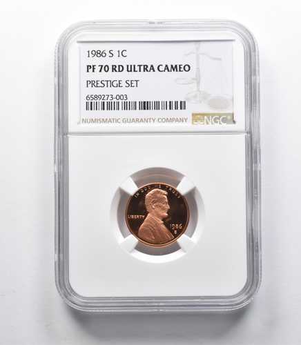 PF70 RD UCAM 1986-S リンカーン記念セント プレステージセット NGC - 希少ペディグリー *9353