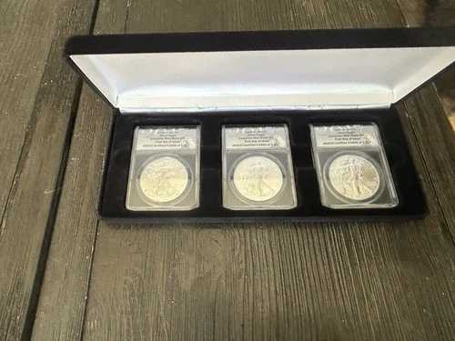 2017-P SW 3ピース シルバー アメリカンイーグルセット ANACS MS70 スペシャルエディションセット-