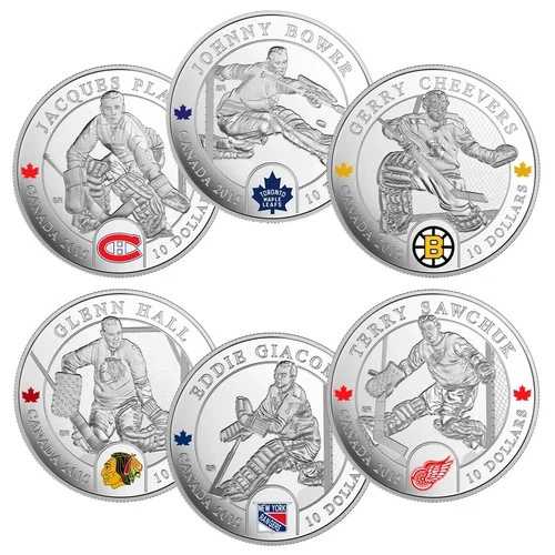 2015 $10 NHL ゴールキーパー 6枚セット 純銀 COAS & ボックス 3.06オンス