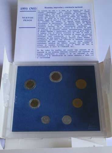 メキシコ コイン セット 1993 - ヌエボス ペソ、レア コイン セット - メキシコ銀行