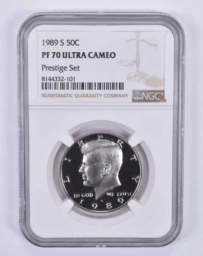 1989-S ケネディ ハーフダラー プレステージセット PF70 UCAM NGC ブラウンラベル