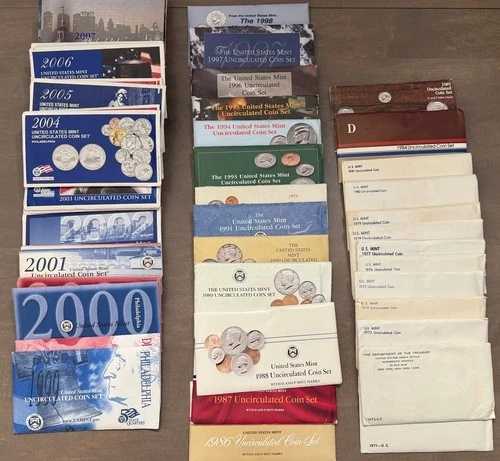 1971年から2007年までの造幣局セット アメリカ造幣局 35セット P&D 造幣局セット 未流通