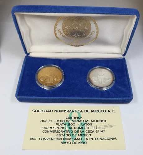 1990年 メキシコ銅銀国際貨幣大会メダルセット 34867M