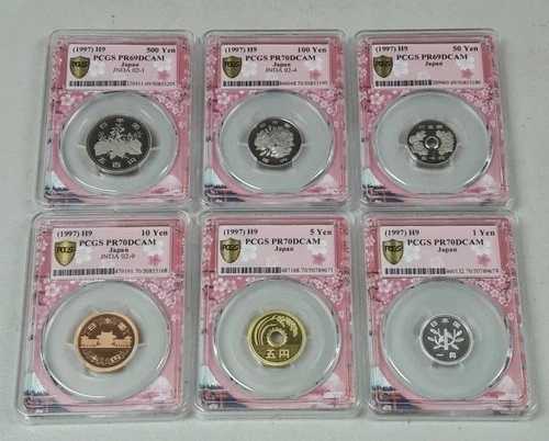 日本 1997 (H9) 東京版 桜 PCGS PR70/69DCAM フルセット
