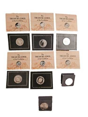1985年 イギリス領ヴァージン諸島 カリブ海の宝貨幣 7枚セット 銀貨