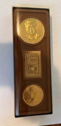 金メッキ ジョン F. ケネディ コインセット ハーフドル 3枚セット 希少 1980年