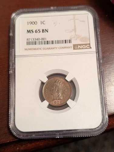 1900年インディアンヘッドセントNGC MS65 BN - シャープストライク＆オリジナルラスター - ジェムアンク