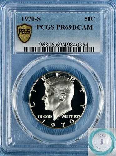 1970-S ケネディ ハーフ ドル PCGS PR69DCAM - 見た目は完璧なフロスト & ミラー!