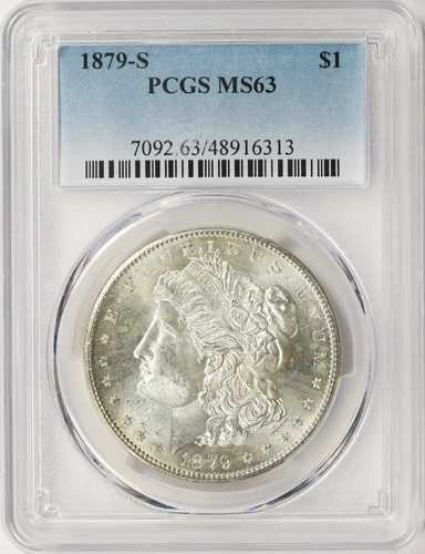 1879-S 1ドル モルガン銀貨 PCGS MS63 45,540円
