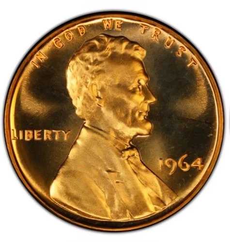 リンカーン・セント 1964年 PCGS プルーフ 69RD カメオ TOP POP メモリアル・セント