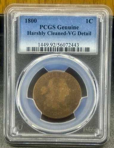 1800年 ドレープバスト ラージセント - PCGS正規品 - 初期アメリカ銅貨