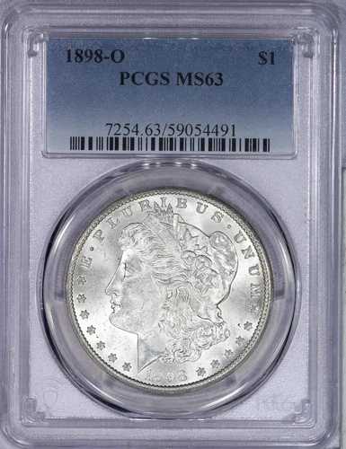 1898-O モルガン銀貨 1ドル PCGS MS63