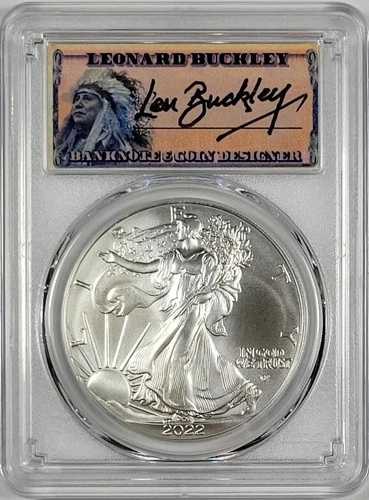 2022年 シルバーイーグル - PCGS MS70 - レナード・バックリー - 500枚中1枚 - ファーストストライク