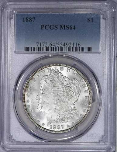 1887年 モルガン銀貨 1ドル PCGS MS64