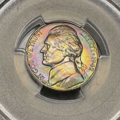 1942年 PCGS MS65 ジェファーソンニッケル メガトーン タイプ1 ブレザー!! 5C