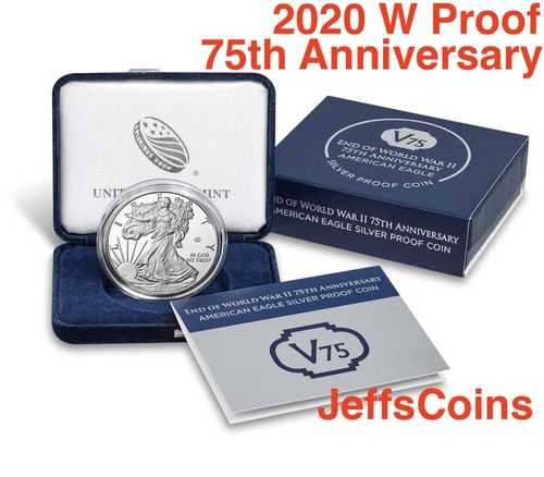 2020年 第二次世界大戦終結75周年記念 アメリカンイーグル プリビー V75 シルバー 20XF