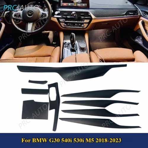 BMW G30 530i M5 2018-2023用 マットドライカーボンファイバーインテリアキットセットカバートリム